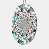 Kenyan Tapestry Kaleidoskop Art Print Keramik Ornament (Links)