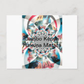 Kenyan Tapestry Kaleidoskop Art Print Postkarte (Vorderseite)