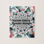 Kenyan Tapestry Kaleidoskop Art Print Puzzle (Vertikal)