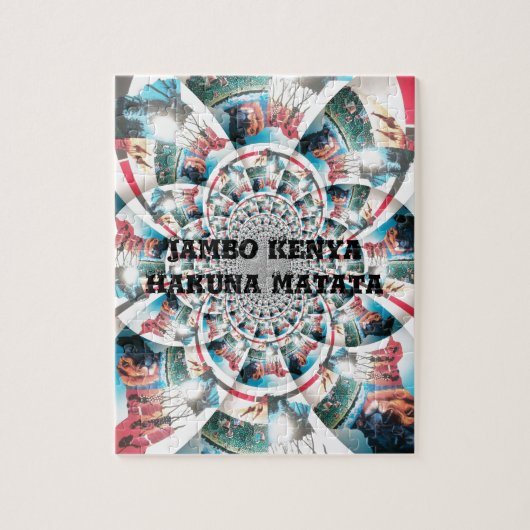Kenyan Tapestry Kaleidoskop Art Print Puzzle (Vertikal)