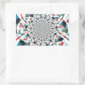 Kenyan Tapestry Kaleidoskop Art Print Rechteckiger Aufkleber (Tasche)