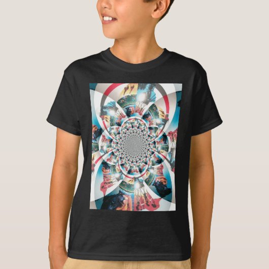 Kenyan Tapestry Kaleidoskop Art Print T-Shirt (Vorderseite)