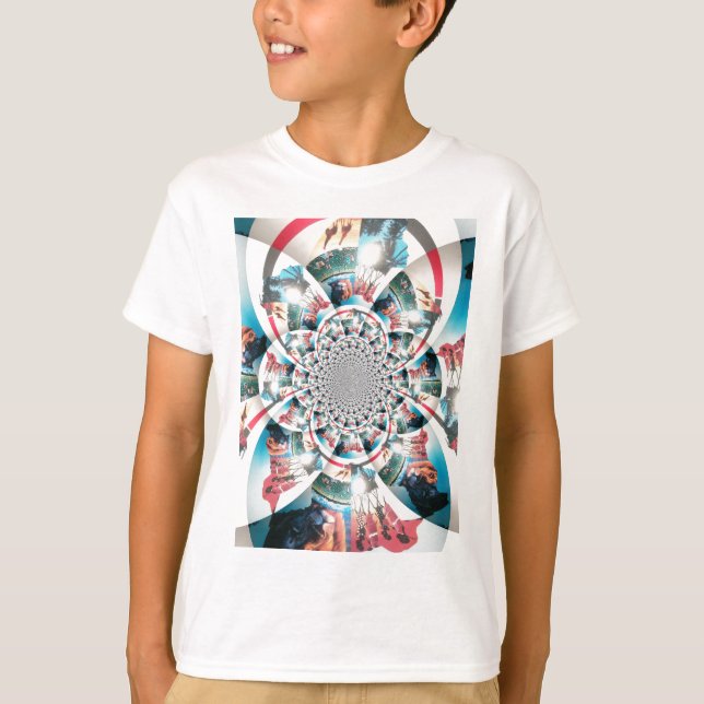 Kenyan Tapestry Kaleidoskop Art Print T-Shirt (Vorderseite)