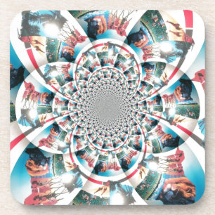 Kenyan Tapestry Kaleidoskop Art Print Untersetzer