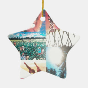 Kenyan Tapestry: Wildnis, Kultur und Küstenstrand Keramikornament