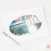 Kenyan Tapestry: Wildnis, Kultur und Küstenstrand Ovaler Aufkleber (Umschlag)