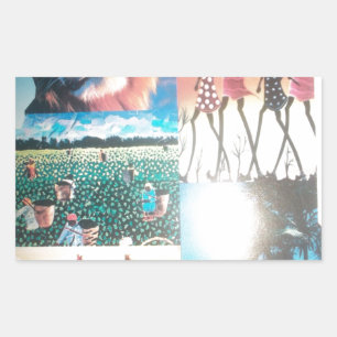 Kenyan Tapestry: Wildnis, Kultur und Küstenstrand Rechteckiger Aufkleber