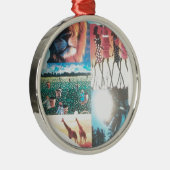 Kenyan Tapestry: Wildnis, Kultur und Küstenstrand Silbernes Ornament (Rechts)