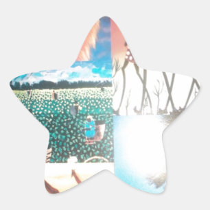 Kenyan Tapestry: Wildnis, Kultur und Küstenstrand Stern-Aufkleber