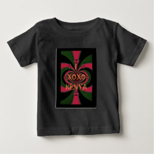 Kenyan Travel Gift - Hugs & Kisses Design Baby T-shirt