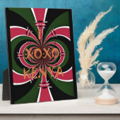 Kenyan Travel Gift - Hugs & Kisses Design Fotoplatte (Seite)