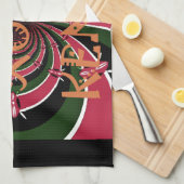 Kenyan Travel Gift - Hugs & Kisses Design Geschirrtuch (Viertel Falte)