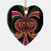 Kenyan Travel Gift - Hugs & Kisses Design Keramikornament (Rechts)