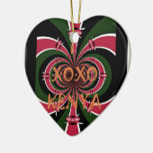 Kenyan Travel Gift - Hugs & Kisses Design Keramikornament (Links)