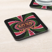 Kenyan Travel Gift - Hugs & Kisses Design Untersetzer (Linke Seite)