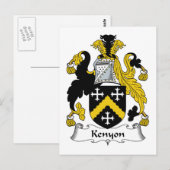 Kenyon Familienwappen Postkarte (Vorne/Hinten)