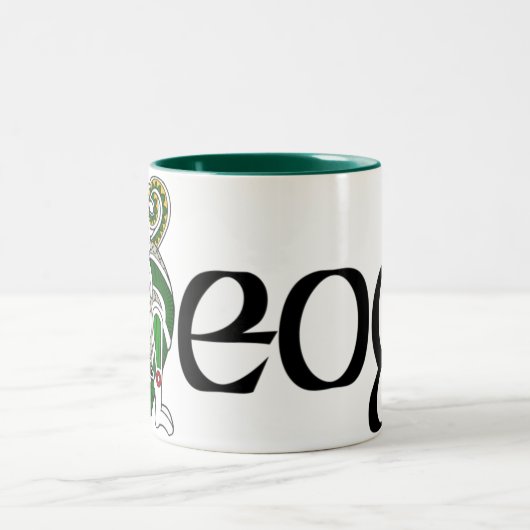 Keogh keltische Drache-Tasse Zweifarbige Tasse (Mittel)