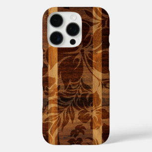 Keokea Beach Faux Holz-Surfboard in Koa iPhone 16 Pro Hülle