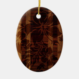 Keokea Beach Faux-Holz-Surfbrett Keramikornament