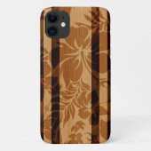 Keokea Beach Hibiskus Imitate Holzsurfboard Case-Mate iPhone Hülle (Rückseite)