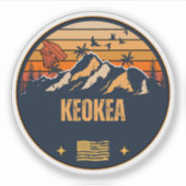 Keokea, Hawaii Aufkleber (Vorderseite)