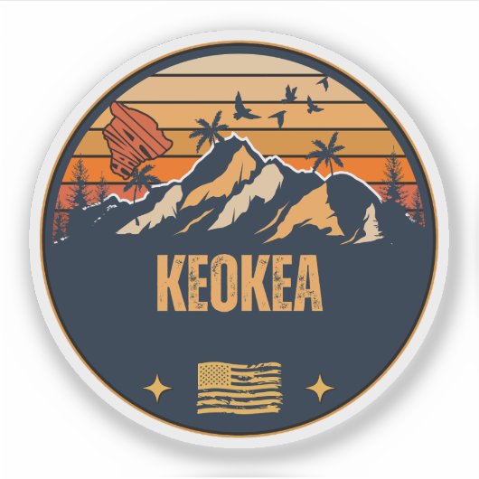 Keokea, Hawaii Aufkleber (Vorderseite)