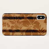Keokea Strand-Hibiskus-Imitat-Holz-Surfbrett Case-Mate iPhone Hülle (Rückseite (Horizontal))