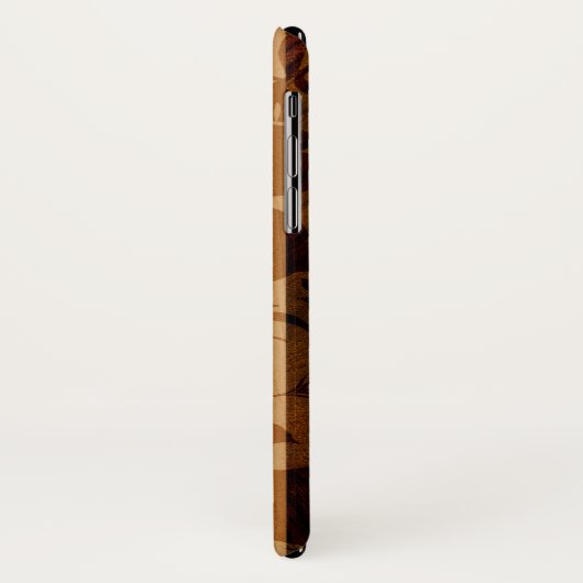 Keokea Strand-Hibiskus-Imitat-Holz-Surfbrett Case-Mate iPhone Hülle (Hinten/Links)