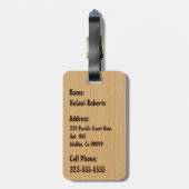 Keokea Strand-Imitat-hölzerne Gepäckanhänger (Rückseite vertikal)