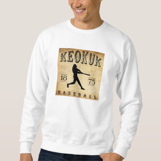 Keokuk Iowa Baseball 1875 Sweatshirt (Vorderseite)