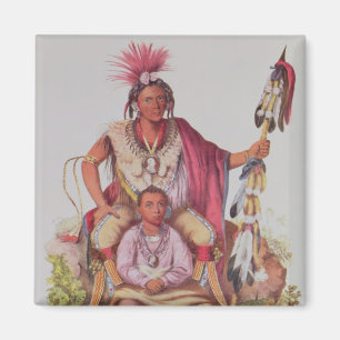 Keokuk oder "wachsamer Fox", Leiter des Sauks Magnet