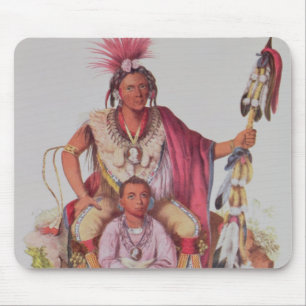 Keokuk oder "wachsamer Fox", Leiter des Sauks Mousepad