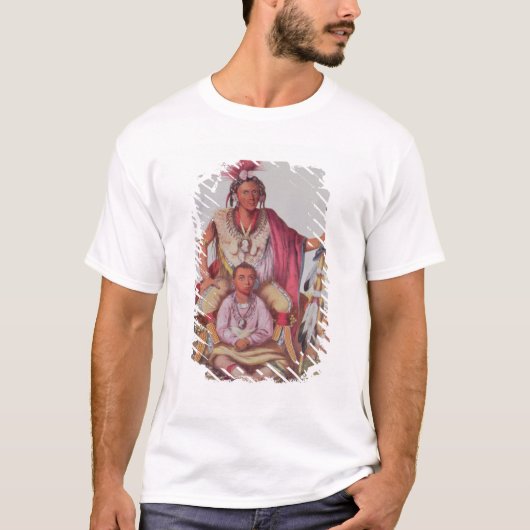 Keokuk oder "wachsamer Fox", Leiter des Sauks T-Shirt (Vorderseite)