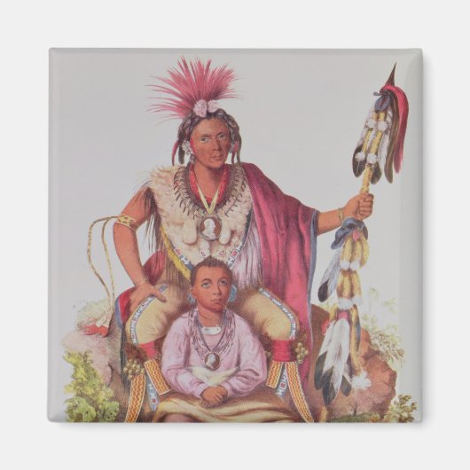 Keokuk oder "Watchful Fox", Chef der Sauks Magnet (Vorne)
