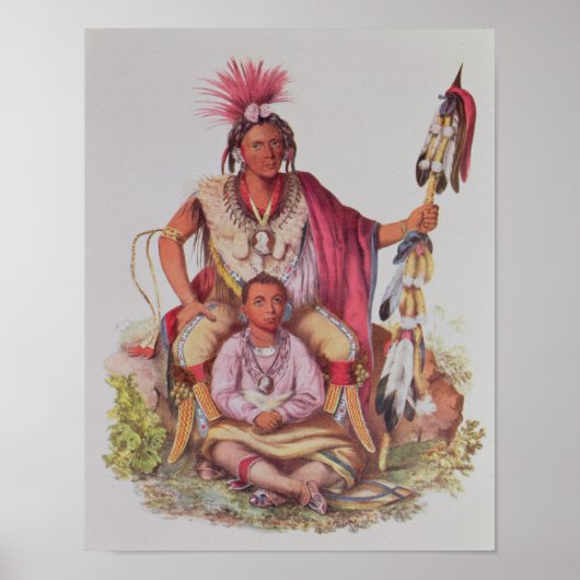 Keokuk oder "Watchful Fox", Chef der Sauks Poster (Vorne)