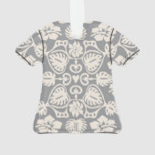 Keoni Hawaiian Monstera Leaf Damask Aloha Shirt Ornament (Rückseite)