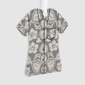 Keoni Hawaiian Monstera Leaf Damask Aloha Shirt Ornament (Vorderseite)