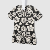 Keoni Hawaiian Monstera Leaf Damask Aloha Shirt Ornament (Vorderseite)
