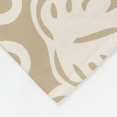 Keoni Hawaiian Monstera Leaf Damask Taupe Fleecedecke (Ecke)