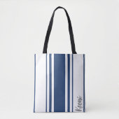 Keoni Minimalist Stripes Monogramm Tasche (Vorderseite)