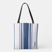 Keoni Minimalist Stripes Monogramm Tasche (Rückseite)