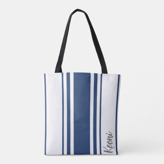 Keoni Minimalistisch Stripes Monogram Tasche (Rückseite)