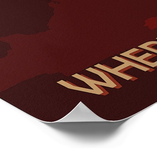 Kepler16b Vintag Space Travel Poster (Ecke)