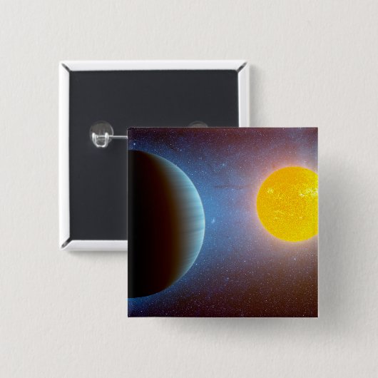 Kepler-10 Star System. Button (Vorne & Hinten)