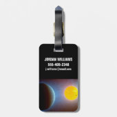 Kepler-10 Star System. Gepäckanhänger (Rückseite vertikal)