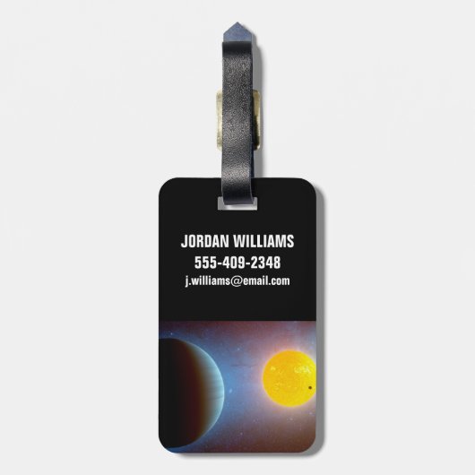 Kepler-10 Star System. Gepäckanhänger (Rückseite vertikal)