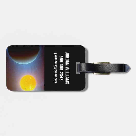 Kepler-10 Star System. Gepäckanhänger (Rückseite horizontal)