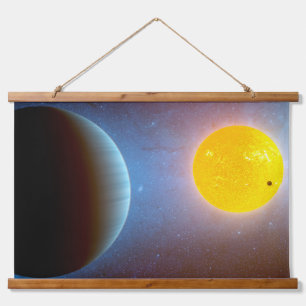 Kepler-10 Star System. Wandteppich Mit Holzrahmen