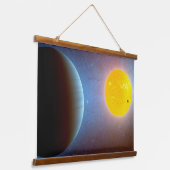 Kepler-10 Star System. Wandteppich Mit Holzrahmen (Gewinkelt)