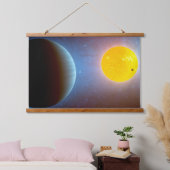 Kepler-10 Star System. Wandteppich Mit Holzrahmen (Schlafzimmer)